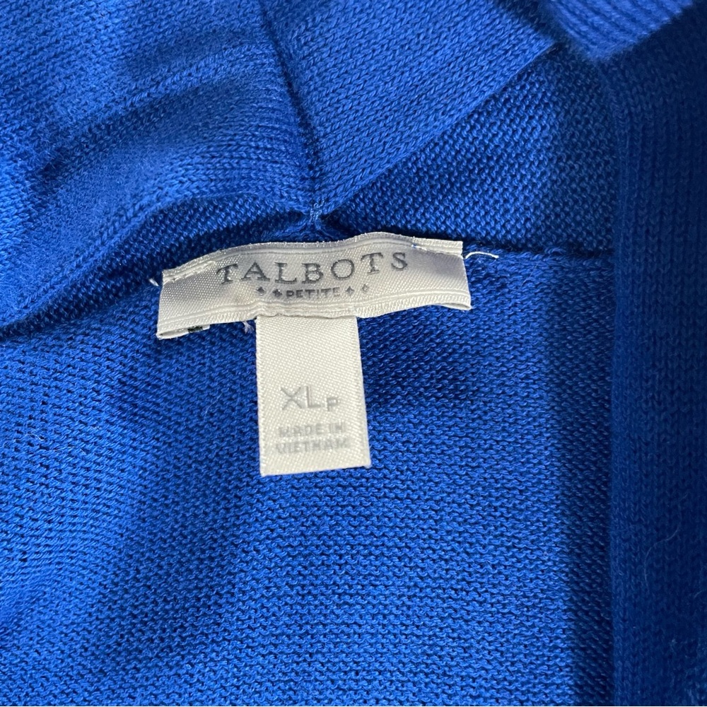 NWOT Talbots Cotton Blue Sweater - XL - Picture 2 of 6